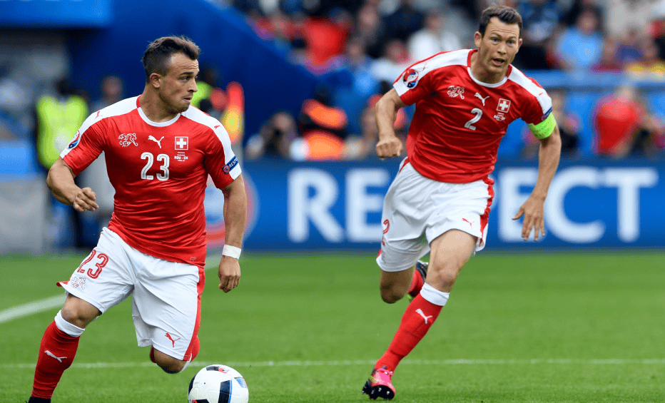 瑞士队在国际足球赛中获得突破